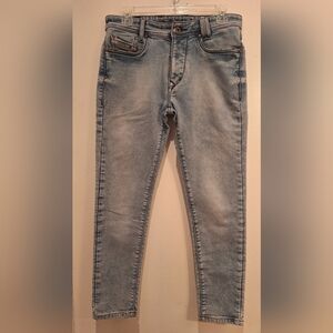 Diesel Thavar Jeans Men's 31X28 (tag 32) Slim Skinny Fit Light Denim Stretch Zip